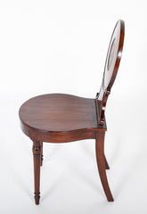 Set of Four English Regency Mahogany Hall Chairs