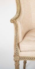 Late 18th Century Louis XVI Painted Wood  & Upholstered Bergere