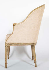Late 18th Century Louis XVI Painted Wood  & Upholstered Bergere