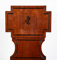 Pair of English Regency Period Mahogany Hall Chairs