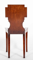 Pair of English Regency Period Mahogany Hall Chairs