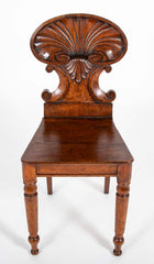 Pair of English Oak Regency Hall Chairs