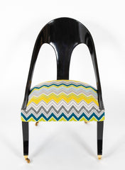 Pair of Regency Style Ebonized Spoonback Chairs