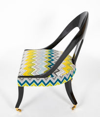 Pair of Regency Style Ebonized Spoonback Chairs