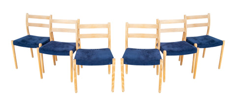 Set of Six Niels Moller Beech Dining Chairs