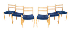 Set of Six Niels Moller Beech Dining Chairs