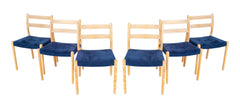 Set of Six Niels Moller Beech Dining Chairs