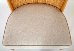 Pair of Caned Back Slipper Chairs by J. Lubberts & L. Mulder for Tomlinson