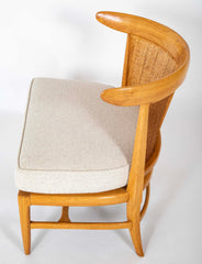 Pair of Caned Back Slipper Chairs by J. Lubberts & L. Mulder for Tomlinson