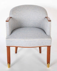 French Mahogany Arm Chair by Jean Pascaud