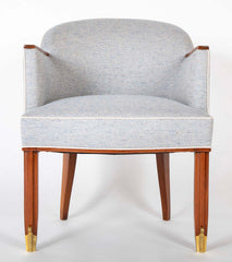 French Mahogany Arm Chair by Jean Pascaud