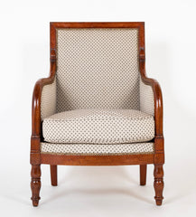 Pair of Empire Mahogany Armchairs Stamped "Jacob D R Medee"