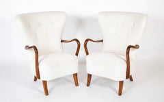 Alfred Christensen Designed Pair of Mahogany Framed Armchairs