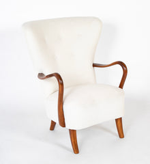 Alfred Christensen Designed Pair of Mahogany Framed Armchairs