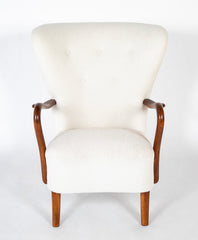 Alfred Christensen Designed Pair of Mahogany Framed Armchairs