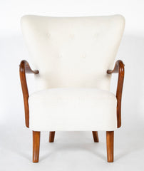 Alfred Christensen Designed Pair of Mahogany Framed Armchairs