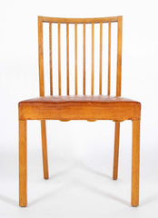A Pair of Danish Oak and Leather Chairs Attributed to Kaj Gottlob