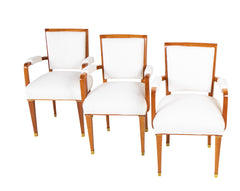 Set of Six Dining Chairs Designed by Jacques Adnet