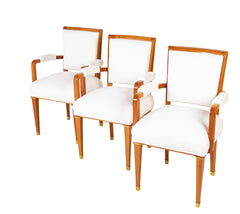 Set of Six Dining Chairs Designed by Jacques Adnet