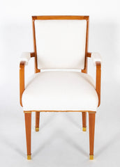 Set of Six Dining Chairs Designed by Jacques Adnet