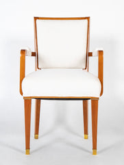 Set of Six Dining Chairs Designed by Jacques Adnet