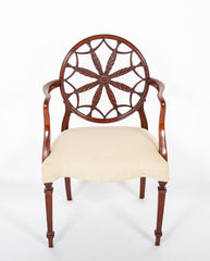Set of 12 George III Style Mahogany Wheelback Chairs