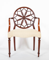 Set of 12 George III Style Mahogany Wheelback Chairs