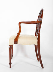 Set of 12 George III Style Mahogany Wheelback Chairs