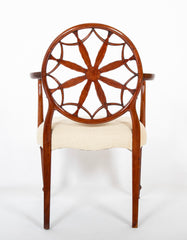 Set of 12 George III Style Mahogany Wheelback Chairs