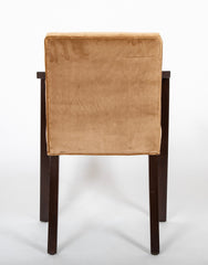 A Pair of 1940's French Armchairs in Tan Velvet