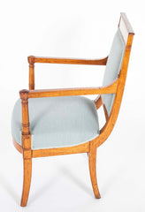 Suite of Four French Empire Mahogany Armchairs