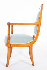 Suite of Four French Empire Mahogany Armchairs