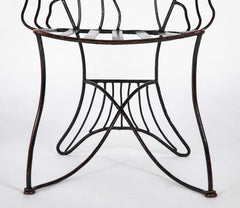 Pair of Black Painted Iron Chairs After John B. Salterini