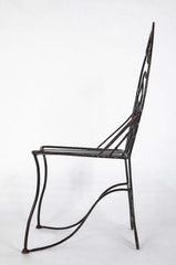 Pair of Black Painted Iron Chairs After John B. Salterini