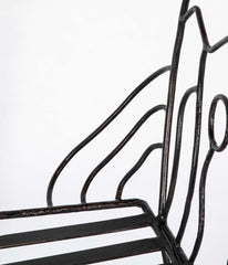 Pair of Black Painted Iron Chairs After John B. Salterini