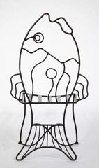 Pair of Black Painted Iron Chairs After John B. Salterini