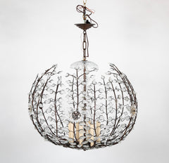 Large Spherical Chandelier in the Manner of Maison Bagues
