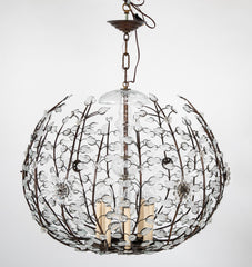 Large Spherical Chandelier in the Manner of Maison Bagues