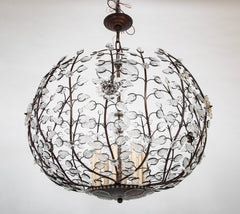 Large Spherical Chandelier in the Manner of Maison Bagues
