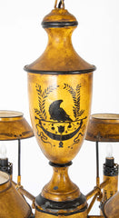 Charming Five Light French Tole Chandelier