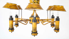 Charming Five Light French Tole Chandelier