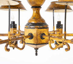 Charming Five Light French Tole Chandelier