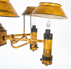 Charming Five Light French Tole Chandelier