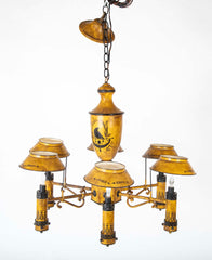 Charming Five Light French Tole Chandelier