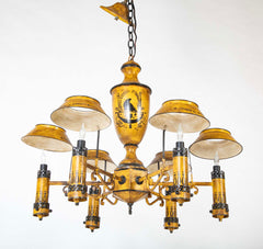 Charming Five Light French Tole Chandelier