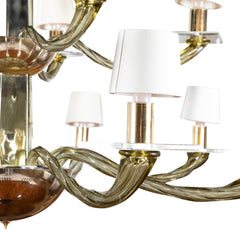 A Large Donghia 15 Arm Murano Glass Chandelier