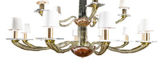 A Large Donghia 15 Arm Murano Glass Chandelier