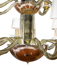 A Large Donghia 15 Arm Murano Glass Chandelier