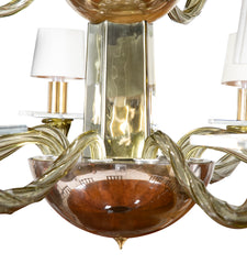 A Large Donghia 15 Arm Murano Glass Chandelier