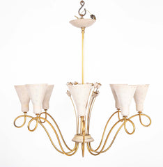 Mid-Century Chandelier by Paavo Tynell for Lightolier